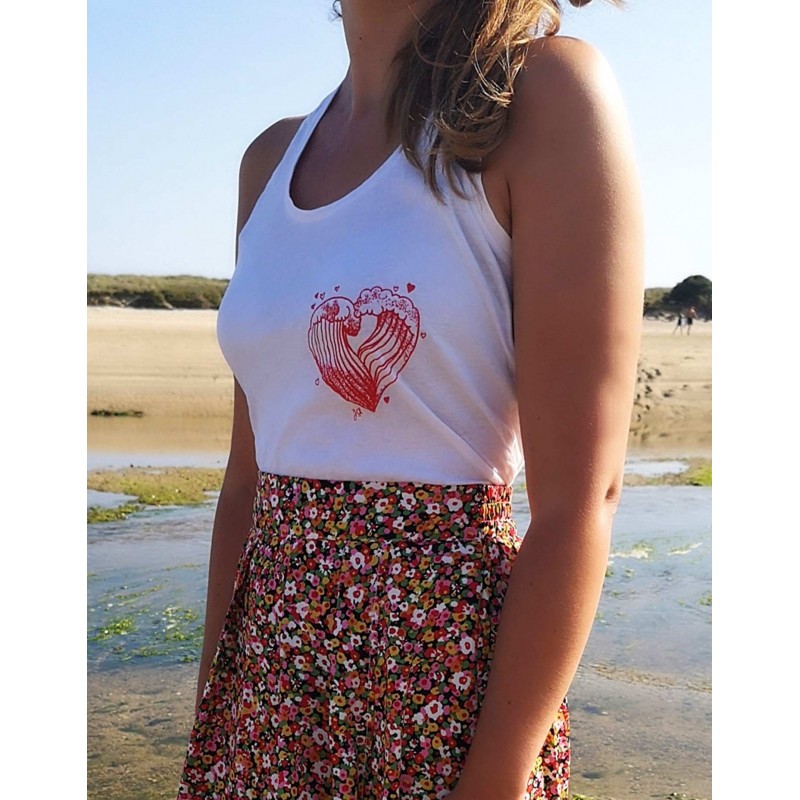 Débardeur Humoristique Saint-Valentin - Cœurs Sur Les Seins - T-shirt Drôle Pour Femme, Cadeau Fun - 6